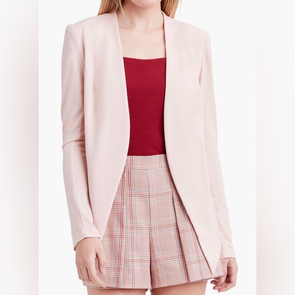BCBGENERATION Open Front Tuxedo Jacket, Rose Smoke, Small